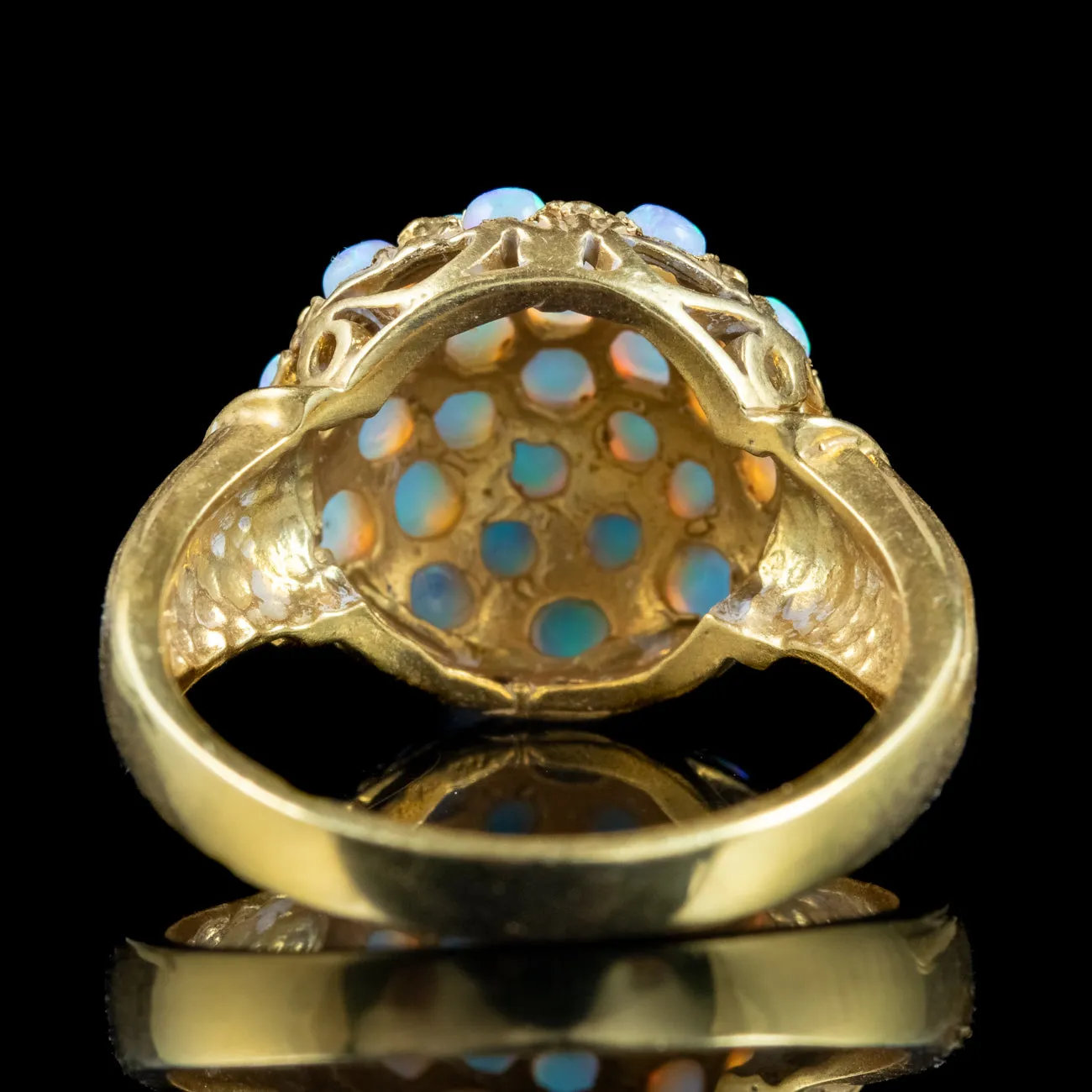 Victorian Style Opal Bombe Cluster Ring