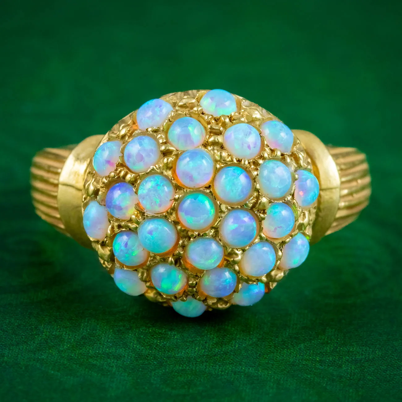 Victorian Style Opal Bombe Cluster Ring