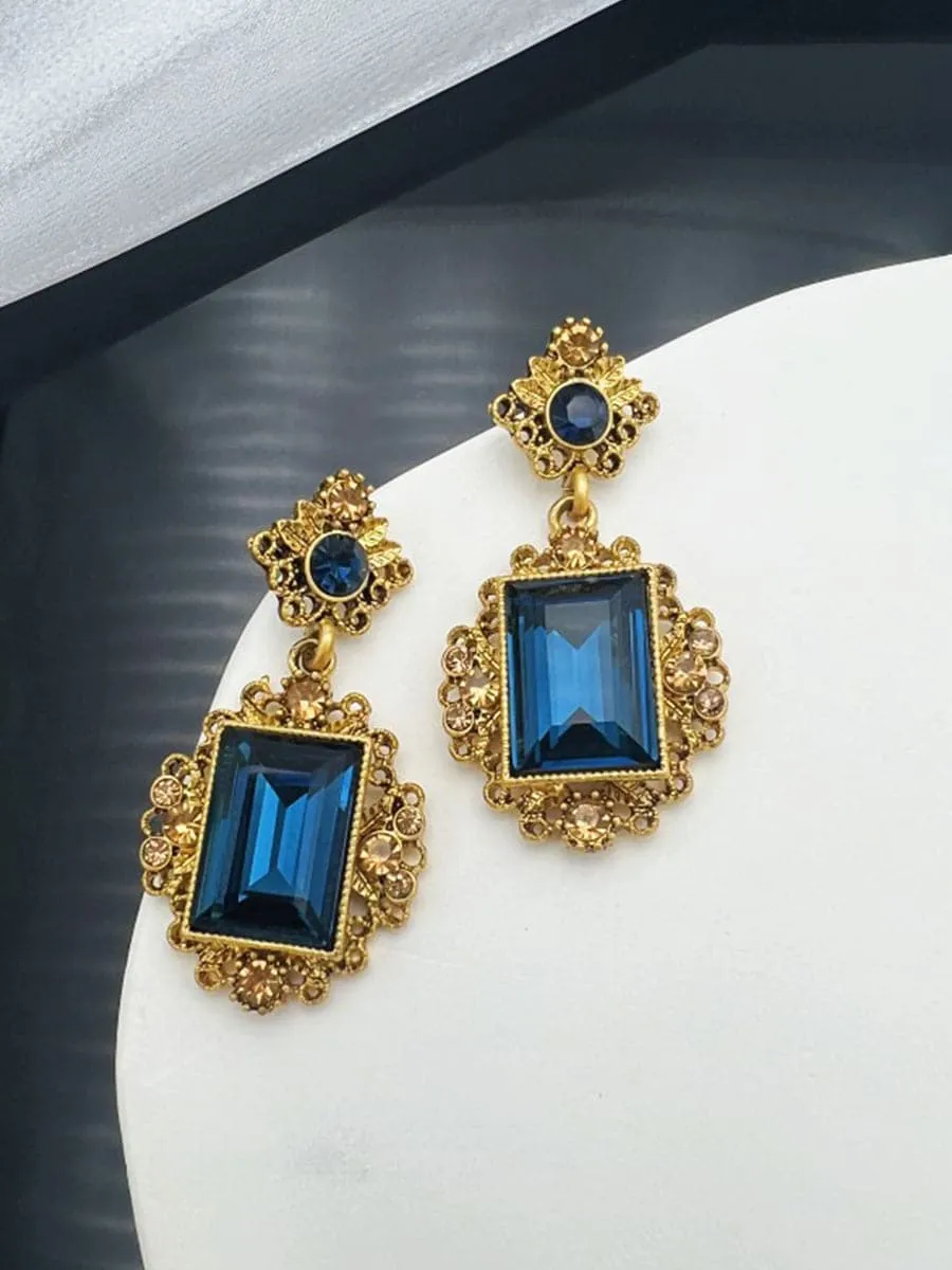 Vintage Rhombus Hollow Earrings MSE00148