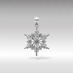 White Gold Large Snowflake Charm Model-K5229