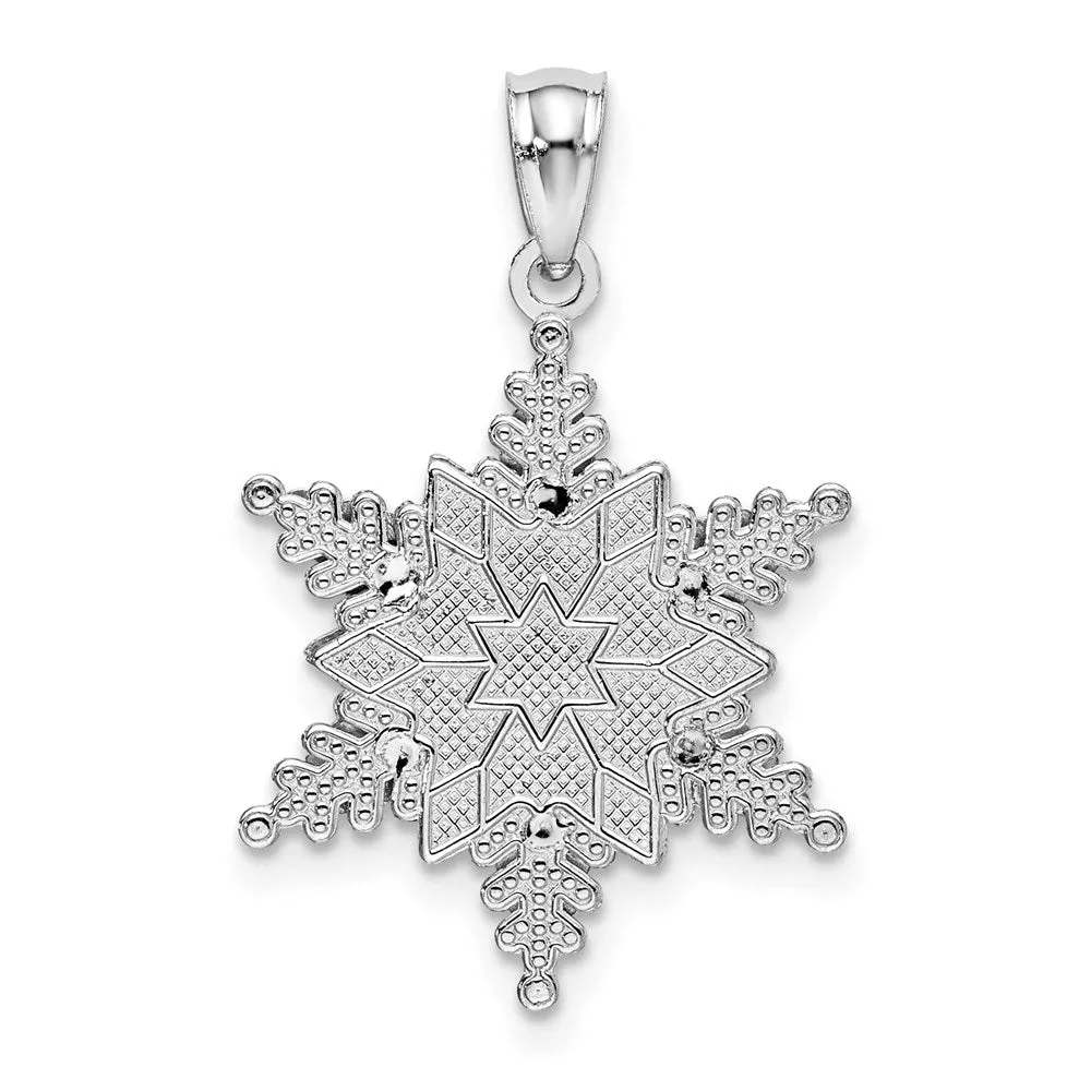 White Gold Large Snowflake Charm Model-K5229