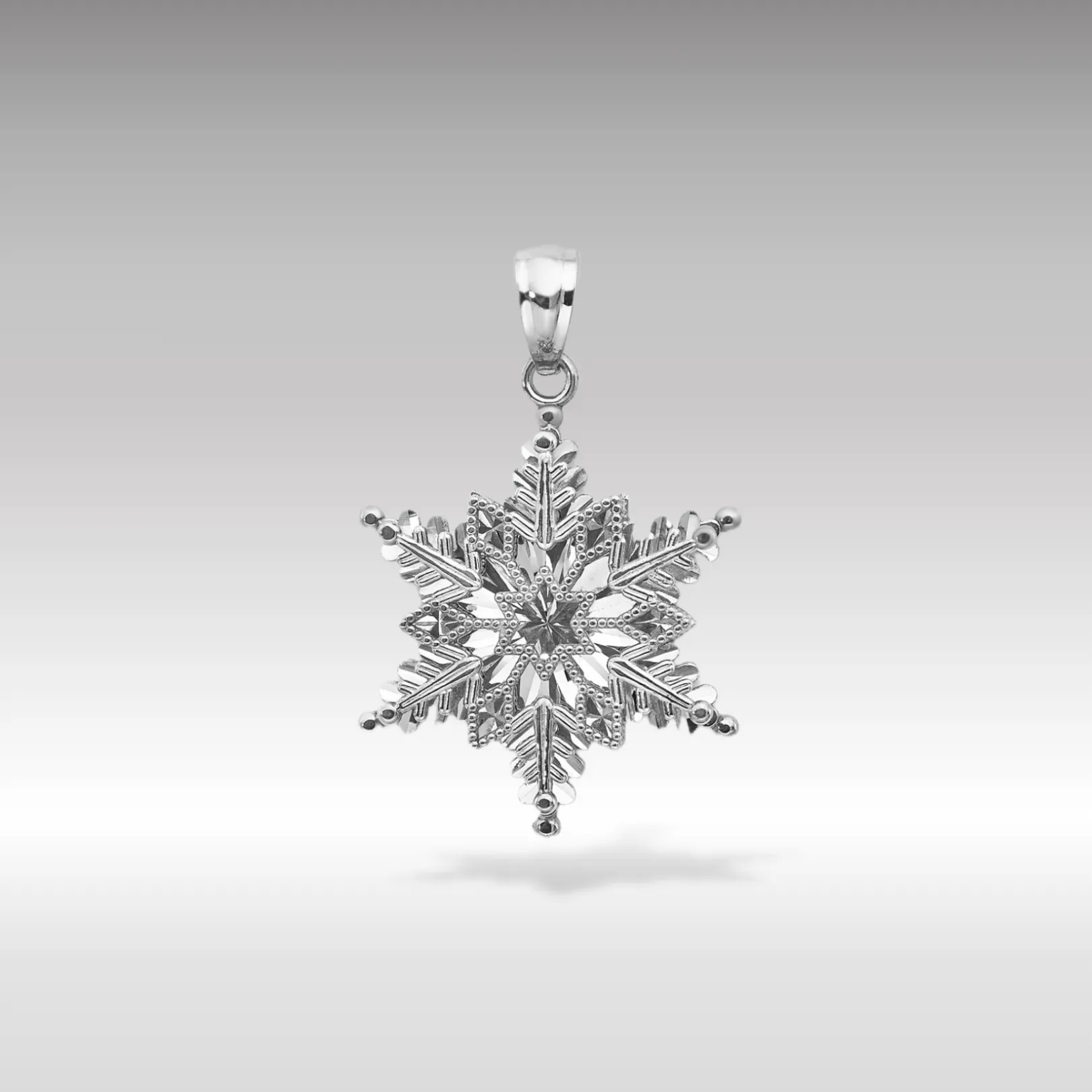 White Gold Large Snowflake Charm Model-K5229