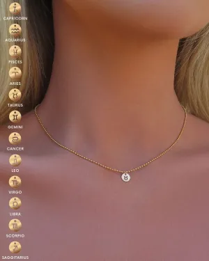 Zodiac Bead Chain Necklace  - 14k Yellow Gold Fill